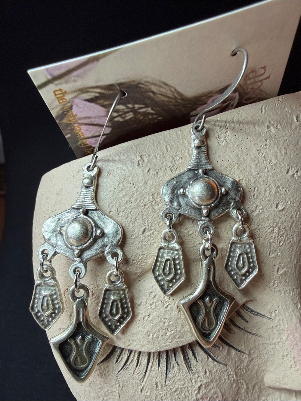 Silver-Tone Dangle Chandelier Earrings - Silver